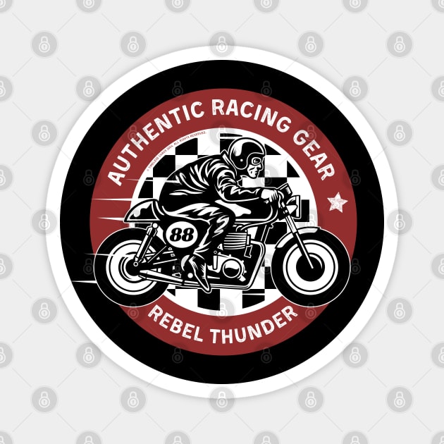 Rebel Thunder Racing Gear Magnet by Timeless Chaos
